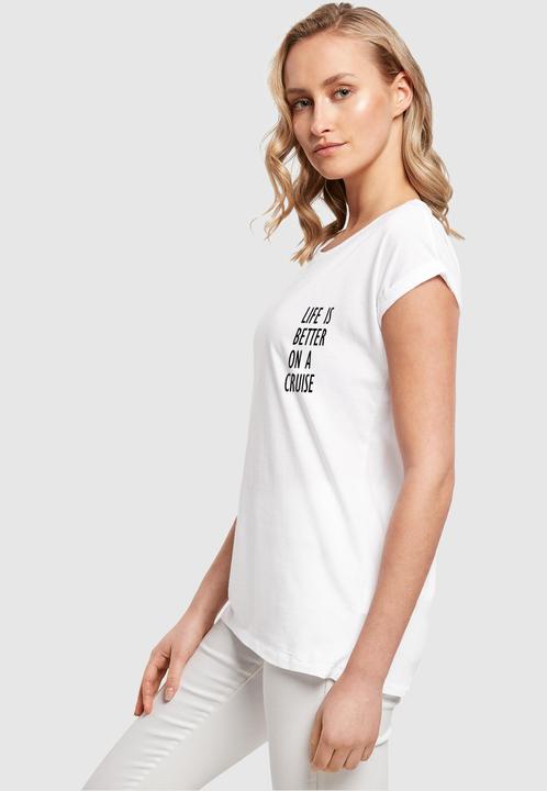 Produktbild Merchcode Ladies Life Is Better Extended Shoulder Tee - 113659 (L)