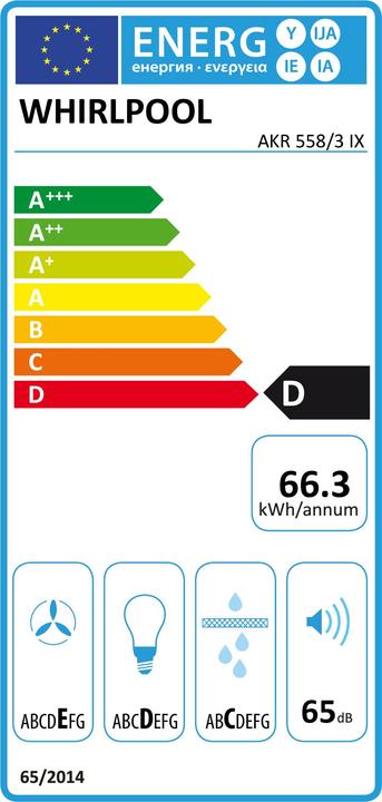 Energie-Label Whirlpool AKR 558/3 IX (Wandhaube)