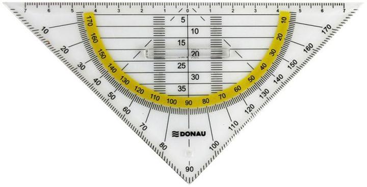 Produktbild Donau Geometrie-Dreieck ohne Griff 16 cm transparent (160 mm)