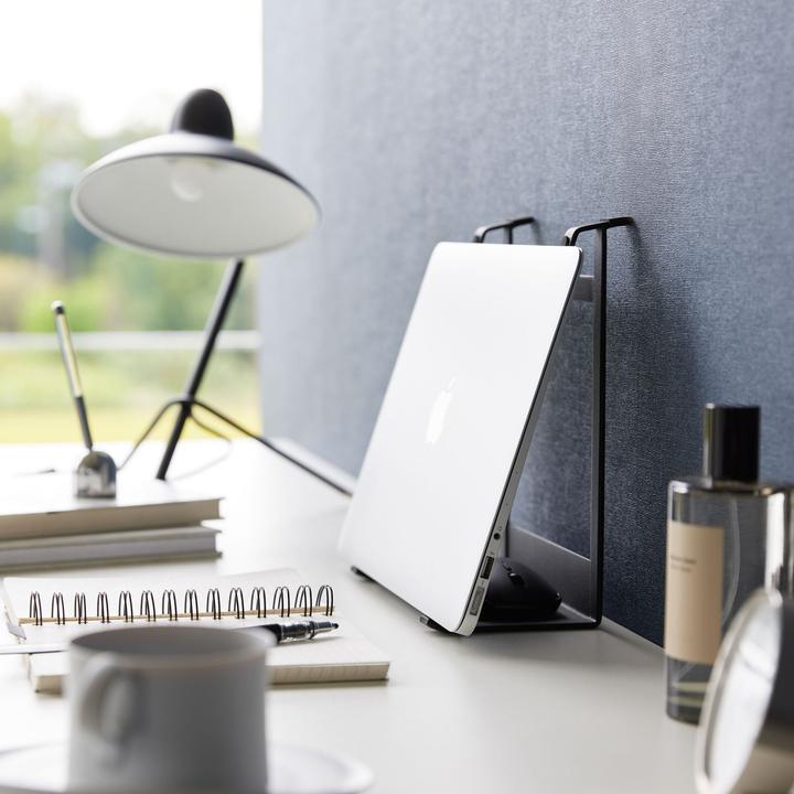 Actual product image Yamazaki Tablet and laptop holder with dual function TOWER