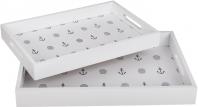 Produktbild Ootb Weisses Holz-tablett, Modern Maritime