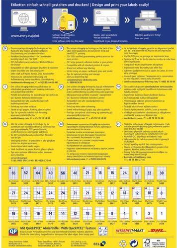Actual product image Avery Universal labels