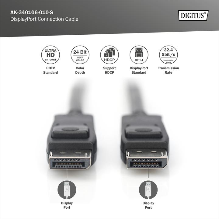 Produktbild Digitus DisplayPort — DisplayPort (1 m, DisplayPort)