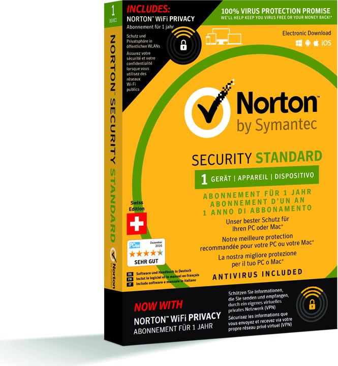 Image du produit Norton Norme de sécurité + confidentialité WiFi - 1 appareil (1 Utilisateur, 12 mois)