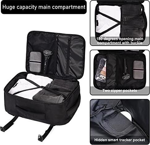 Produktbild Only-Bags.Store Rucksack 45 x 36 x 20 cm für Ryanair Flugzeug Reiserucksack Handgepäck Laptop Tagesrucksäcke PET (30 l)