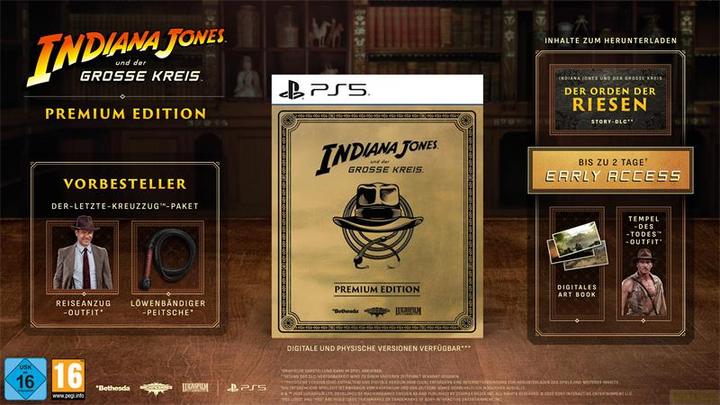 Actual product image Bethesda Indiana Jones und der Grosse Kreis - Premium Edition (PS5, DE, FR, EN)