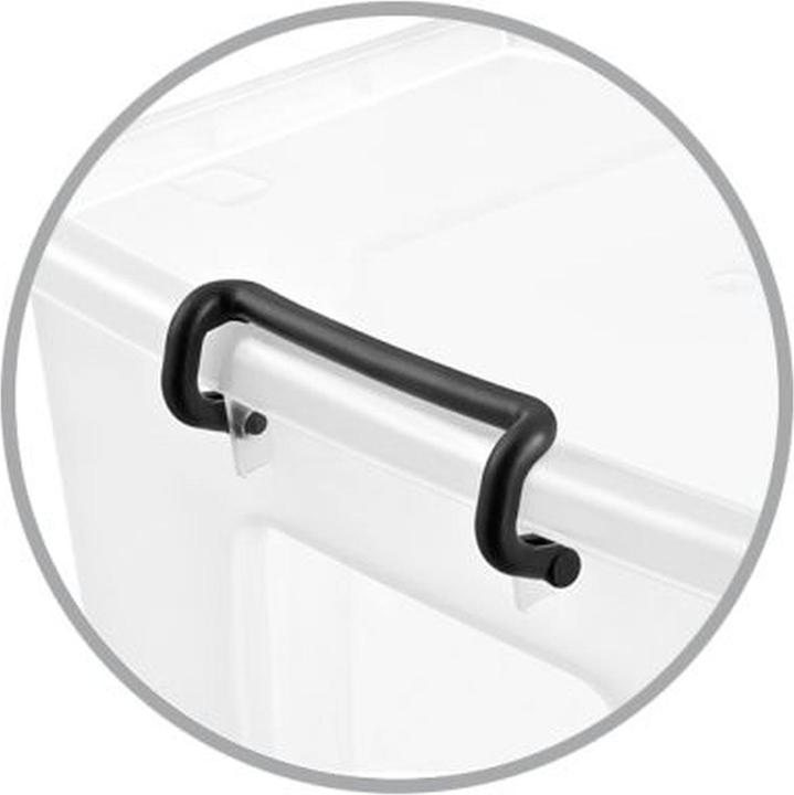 Actual product image Cep Smart Box HW671 CLR storage box clip-on carrying handles 12 litres transparent (40 x 30 x 17 cm, 12 l)