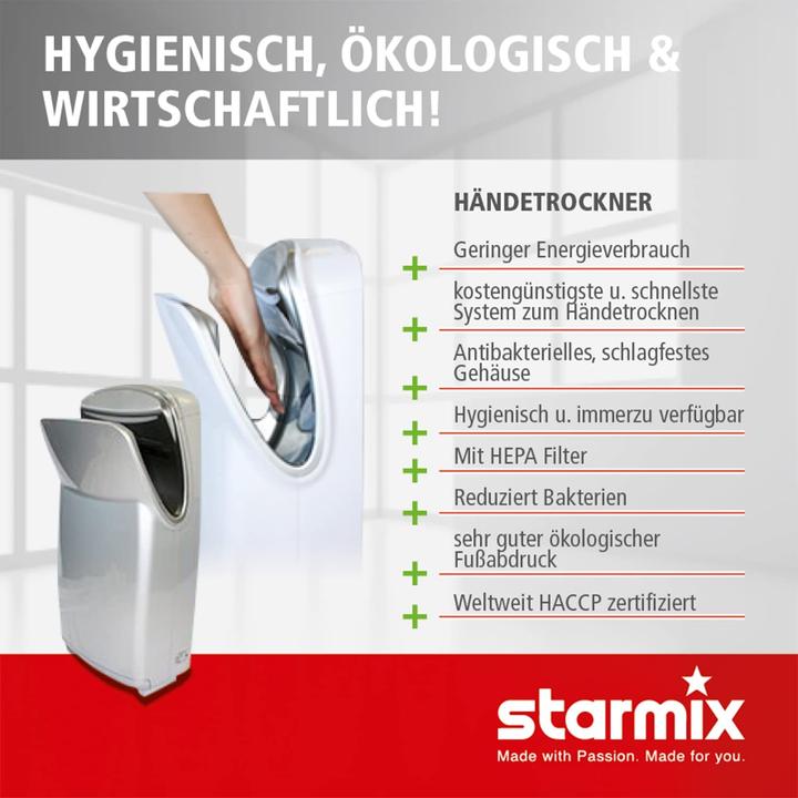 Actual product image starmix T-C1 Hand dryer high-speed contactless ws No. 017082