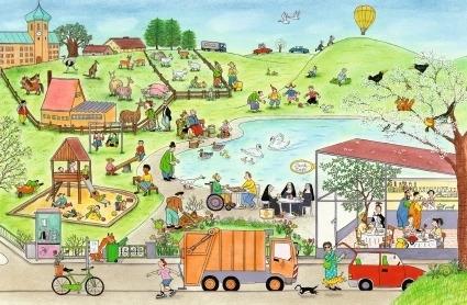 Produktbild Frühlings-Wimmelbuch (Deutsch, Rotraut Susanne, Berner, 2024)
