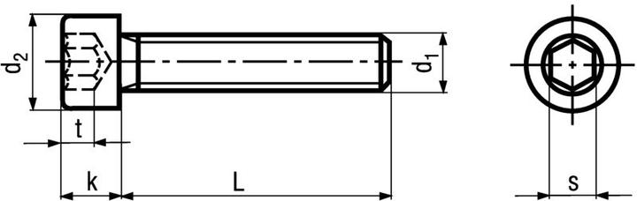 Produktbild BRW Zylinderschraube M12 x 30 mit I-6kt 25er-Pack (25 Schrauben pro Stück)