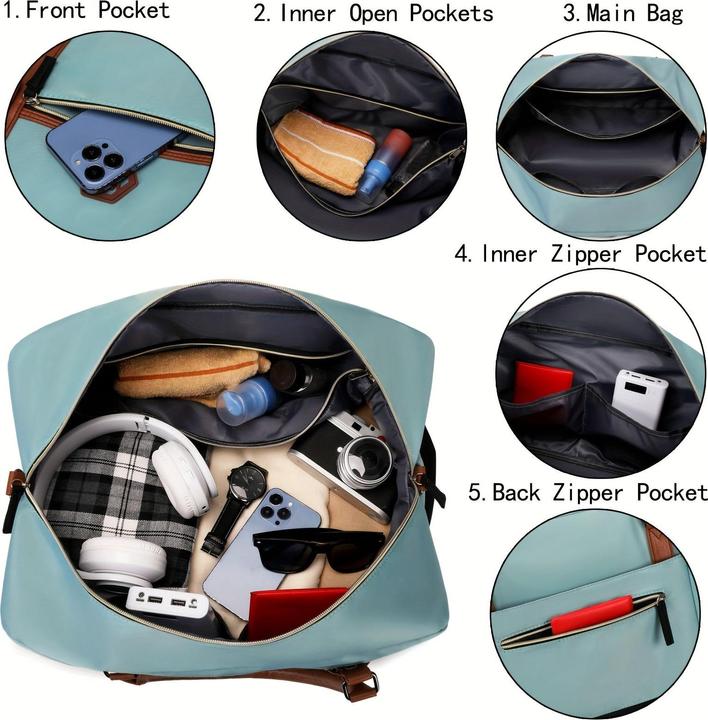 Produktbild Only-Bags.Store Reisetasche mit Schuhfach, sportliche Wochenendtasche, Über-Nacht-Tasche mit Nassfach