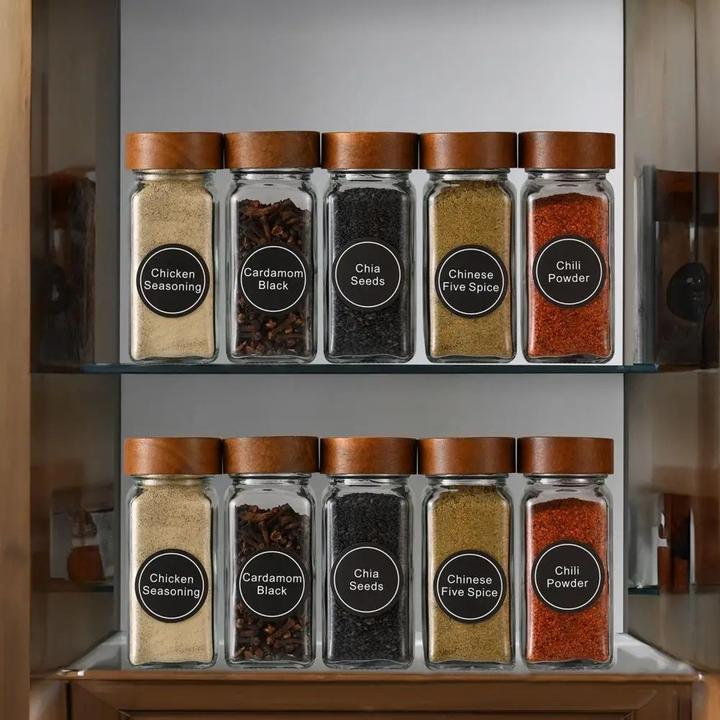 Produktbild Esmée Gewürzglas Set, Glasstreuer mit Holzdeckel (0.12 l)