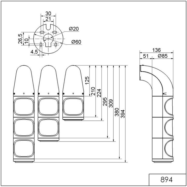 Produktbild Werma Signalampel LED 115/230V rot/gelb/grün