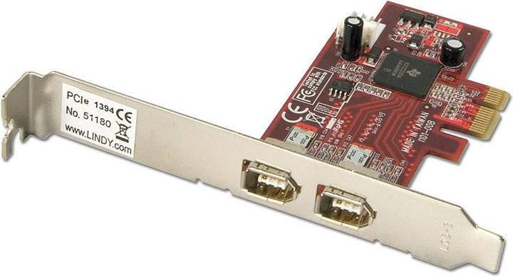 Lindy Scheda FireWire, 2x FireWire 400, PCI-E, Win/Mac