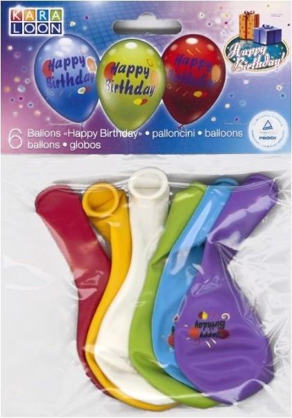 Actual product image Karaloon Balloons Happy Birthday 6 pieces (6 x)