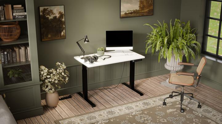 Actual product image Cama Desk with electric height adjustment MOON 121x67x72-120 Black/White