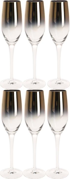 Immagine prodotto Excellent Houseware Bicchiere da champagne 220 ml, 6 pezzi, oro trasparente (22 cl, 6 Occhiali, Bicchieri da champagne)