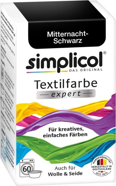 Actual product image Simplicol Textile dye expert, midnight black 150 g (Midnight black, 150 ml)