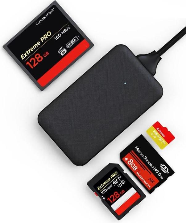 Produktbild PowerGuard 4-in-1 USB 3.0 Cardreader CompactFlash SD MicroSD MS