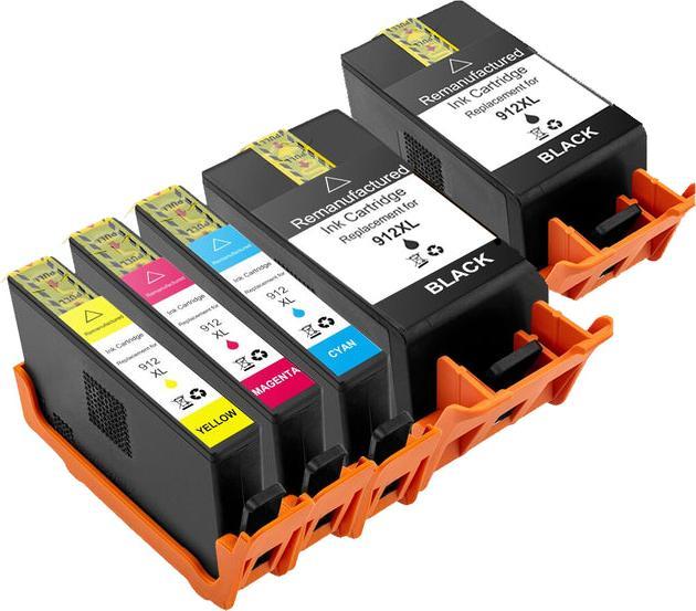 Actual product image Hermex Compatible Print Cartridge HP 912XL 5-Pack (FC, Color)