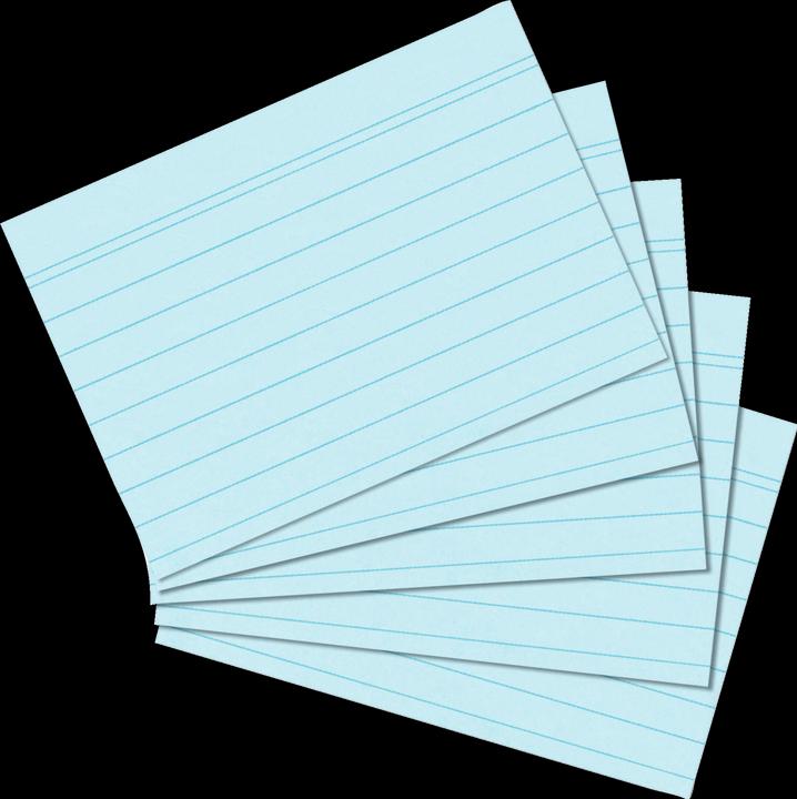 Produktbild Herlitz Karteikarten, DIN A5, liniert, blau aus Papier, 170 g-qm, holzfrei, Linienfarbe: blau, doppelte (A5, 170 g/m², 100 x)