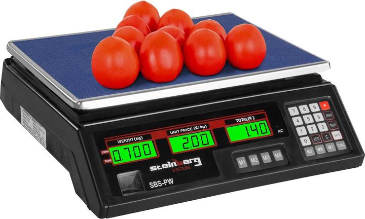 Produktbild Steinberg Kontrollwaage Ladenwaage Marktwaage 35kg LCD Kassenwaage Digital Waage