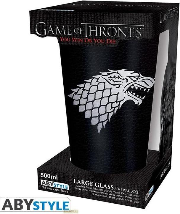 Produktbild ABYstyle GAME OF THRONES - Large Glass - 400ml - Stark - Foil x2