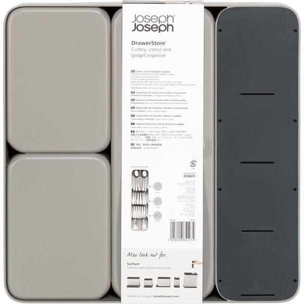 Actual product image Joseph Joseph DrawerStore Cutlery tray, grey, 38.4x39.7x5.3cm