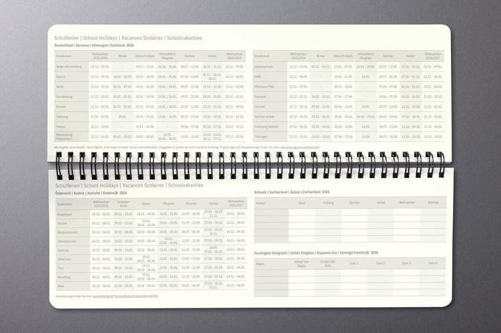 Produktbild Sigel Tisch-Querkalender Conceptum 30 x 14,3cm, 2026, Blau (Englisch, Französisch, Niederländisch, Deutsch)