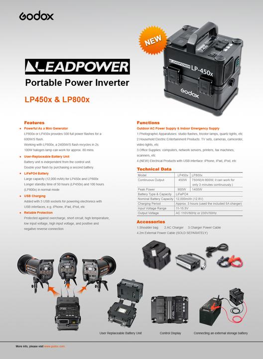 Image du produit Godox Powerbox LP-800x (Pièces de rechange pour flash)