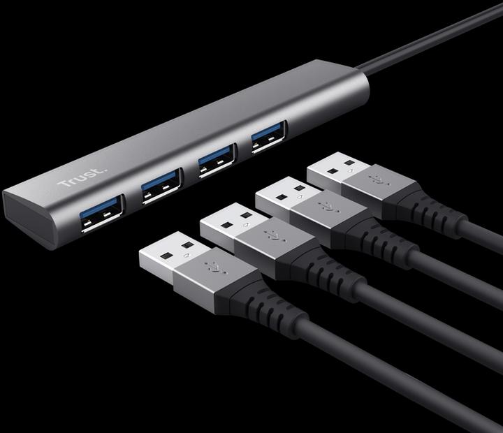 Image du produit Trust HALYX 4 PORT USB 3.2 GEN1 HUB (USB-C, 4 Ports)