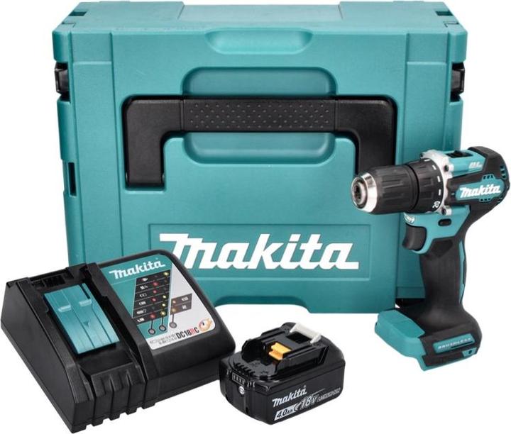 Produktbild Makita DDF 487 RM1J Akku Bohrschrauber 18 V 40 Nm Brushless + 1x Akku 4,0 Ah + Ladegerät + Makpac (Akkubetrieb)