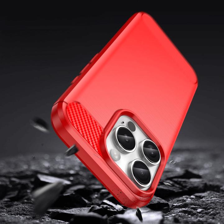 Actual product image Cover-Discount iPhone 16 Pro - Metal Carbon Look Case (Apple iPhone 16 Pro)