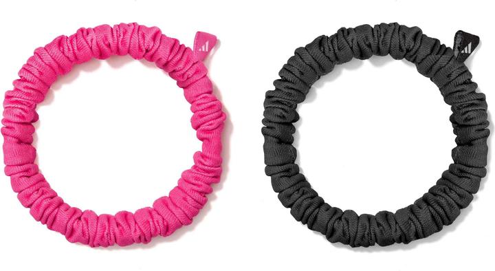 adidas Hair Scrunchies Schwarz und Lucid Pink (Haargummi)