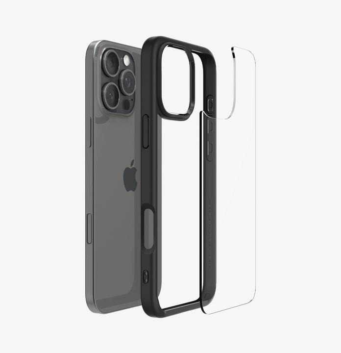 Actual product image Spigen Crystal Hybrid Case iPhone 16 Pro Max Matte Black (Apple iPhone 16 Pro Max)