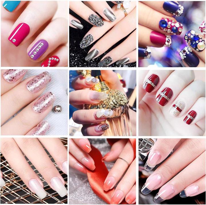 Produktbild MySweety UV Gel Set mit UV Lampe (Nagelstyling Set, 001 Soft Pink, 002 White, 003 Dude Pink, 004 Clear, 1 Temperature Change Rose Pink, 5 Temperature Change Nude)