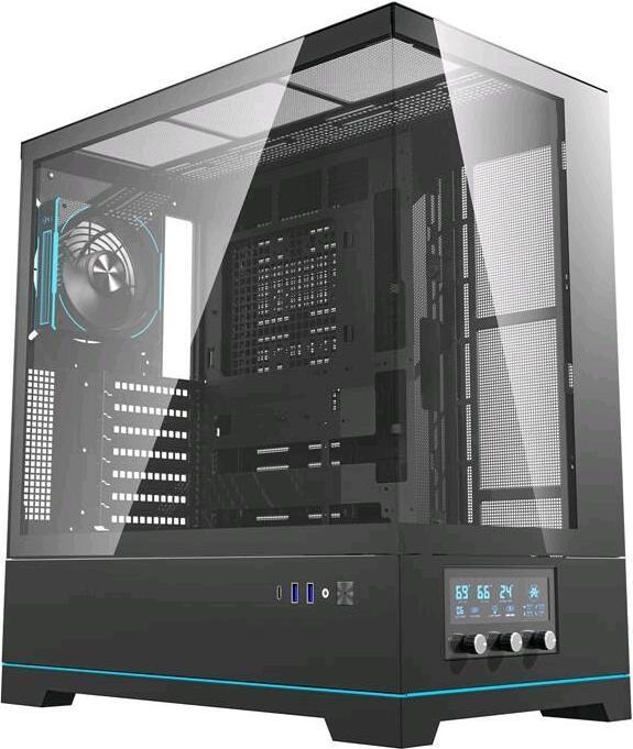 Actual product image Darkflash Tech Darkflash DY451 PRO computer case with fan (black) (ATX, mATX, ITX)