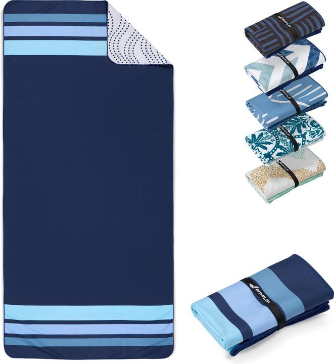 Actual product image Fit-Flip Strandtuch XXL Mikrofaser schnelltrocknendes Badetuch 200x90cm (200 x 90 cm)