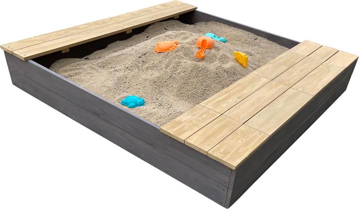 Image du produit Axi Bac à sable Evy avec bassin et espace de rangement Gris/Brun