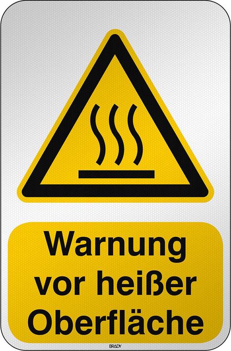 Produktbild Brady W/W017/DE252/RFL-390X590-1, ISO Sicherheitsschild - Warnung vor heisser Oberfläche, Laminiert