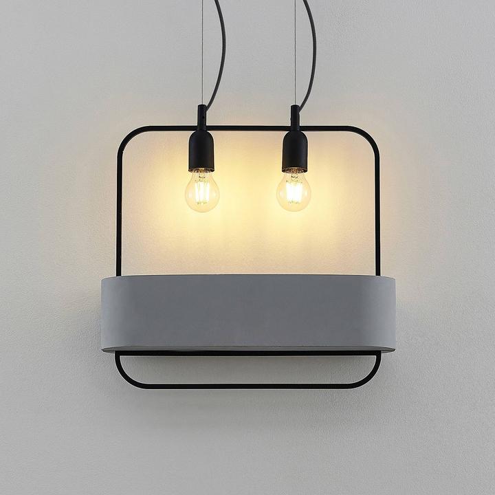 Produktbild Lucande Teona Pendelleuchte Black/Grey (E27)