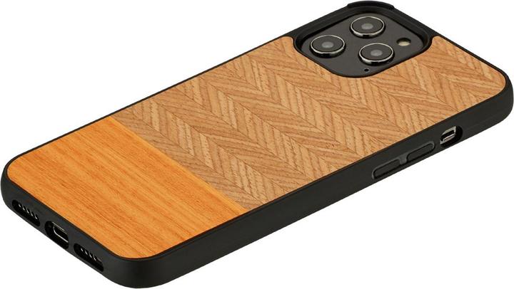 Image du produit Man&Wood coque pour iPhone 12/12 Pro herringbone arancia black (Apple iPhone 12, Realme 12 Pro+)