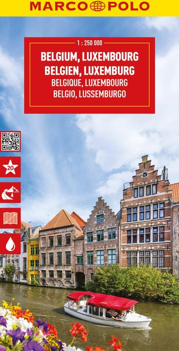 Produktbild Reisekarte Belgien, Luxemburg 1:250.000