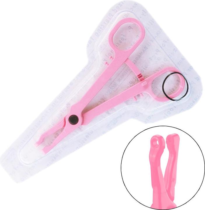 Star Piercing Sterile einweg Zange pink Gazeklemme universal gezackt (ohne Messing, Kunststoff)