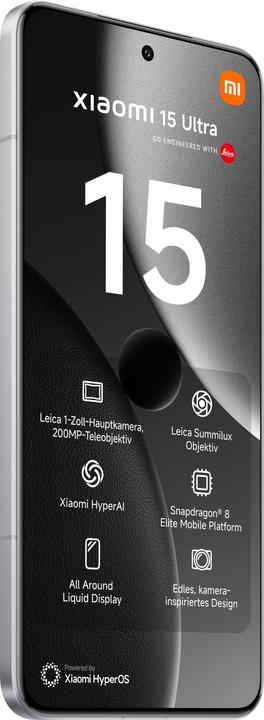 Actual product image Xiaomi 15 Ultra (1000 GB, Silver Chrome, 6.73", Dual SIM, 50 Mpx, 5G)
