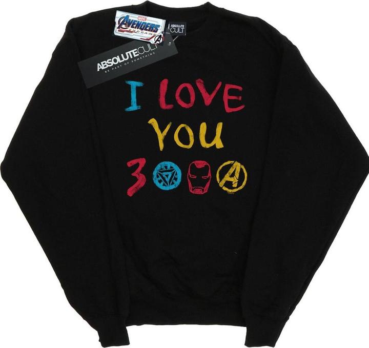 Produktbild Mädchen Avengers Endgame Ich liebe dich 3000 Buntstifte Sweatshirt (128)