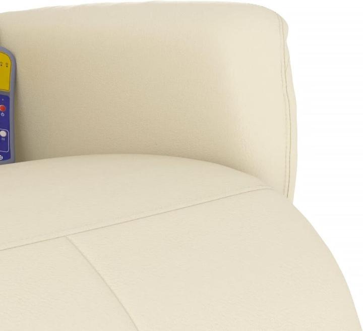 Produktbild VidaXL Massagesessel mit Fussteil Creme Kunstleder,Farbe