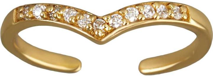 Image du produit Bijouteria Bague de doigt de pied (Argent 925, Plaqué or (plaqué or), Cristallin)