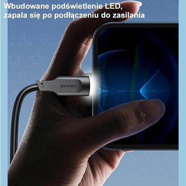 Actual product image Usams Cable lightning Fast Charging 2.4A Lithe Series 1.2m zielonygreen SJ565USB (1.20 m, USB 3.0)