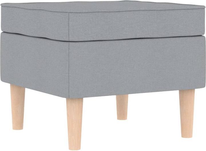 Produktbild VidaXL Sessel mit Fusshocker Hellgrau Stoff Loungesessel TV-Sessel